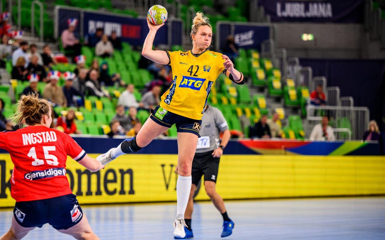 Jenny Carlsson blev Sveriges bästa målskytt med 9 fullträffar.