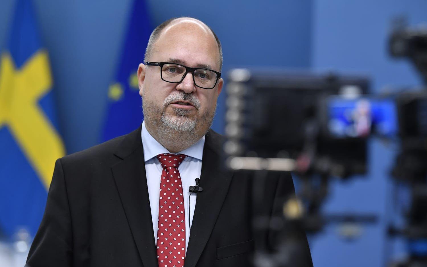 Näringsminister Karl-Petter Thorwaldsson (S). Arkivbild.