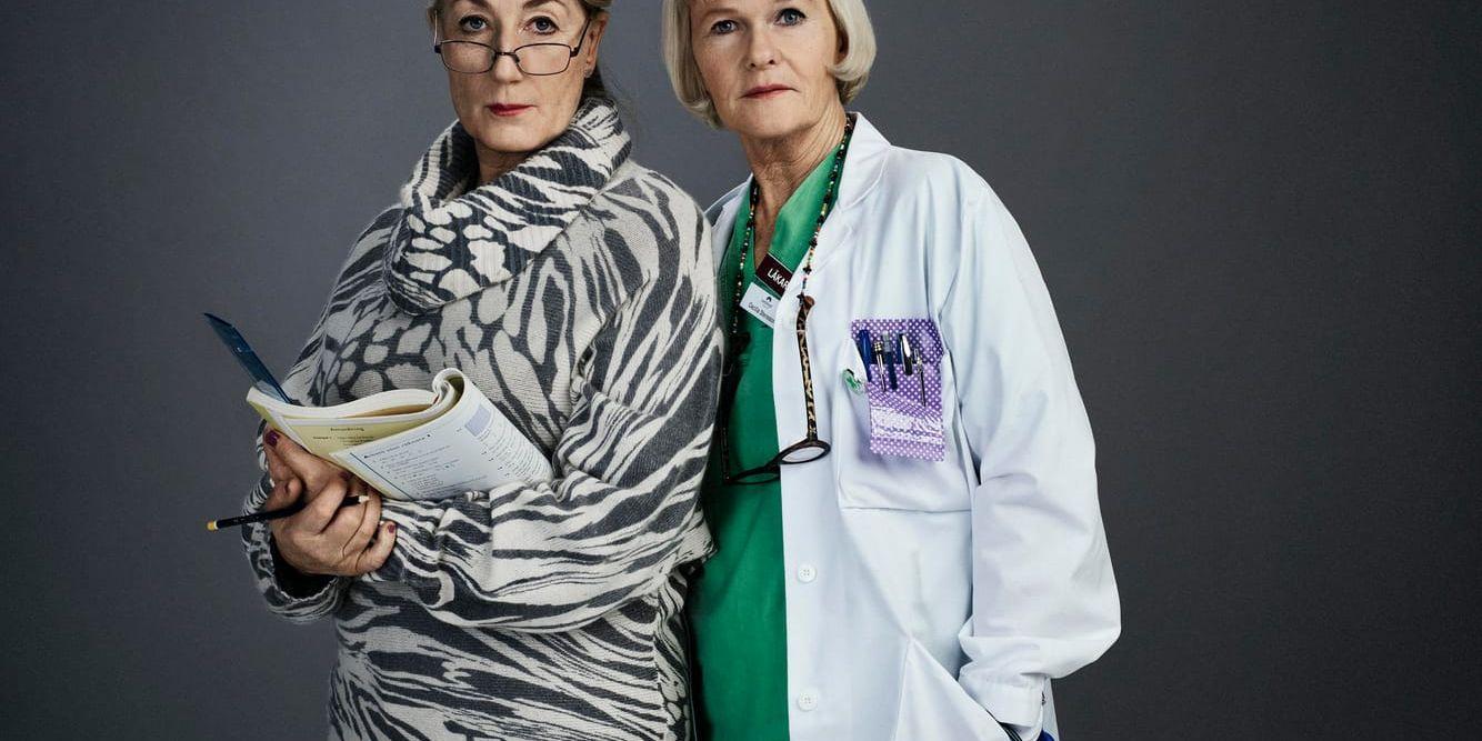 Lotta Tejle och Sissela Kyle återvänder som bankrånarna Jenny och Cecilia i säsong två av "Enkelstöten". Pressbild.
