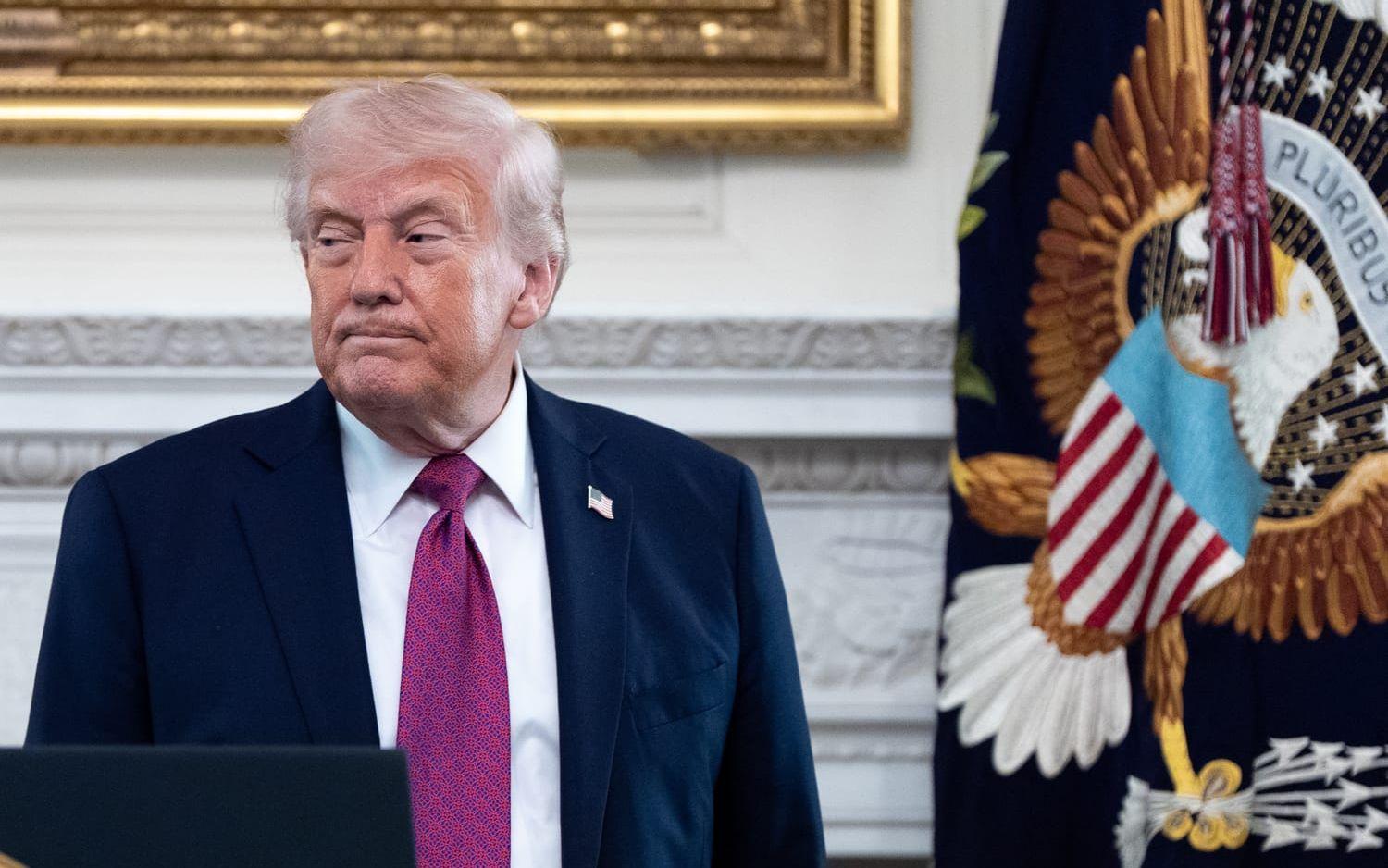 Donald Trump i Vita huset på tisdagen.