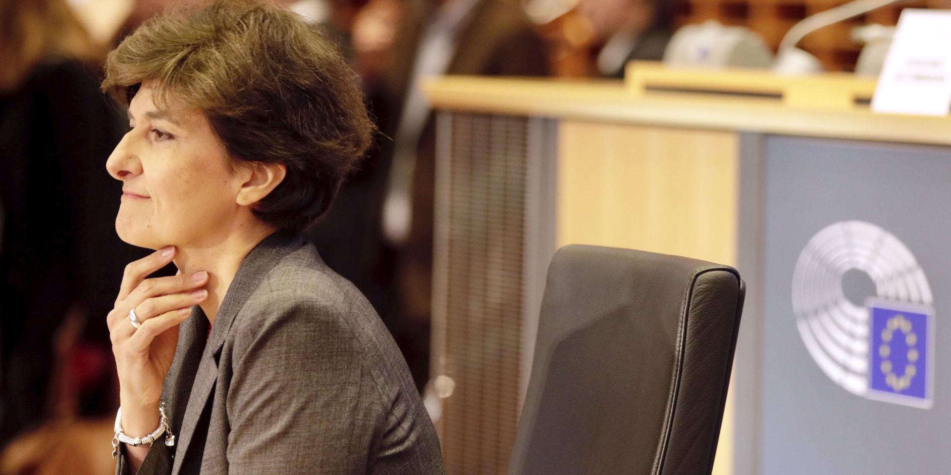 Frankrikes tilltänkta EU-kommissionär Sylvie Goulard under det andra utskottsförhöret på torsdagsmorgonen.
