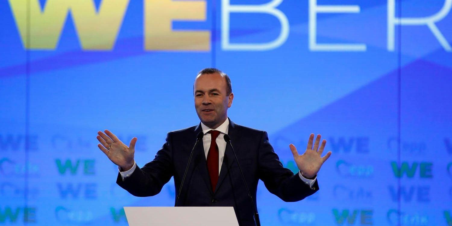 Tyske Manfred Weber är gruppledare för kristdemokratiskt konservativa partigruppen EPP i EU-parlamentet och kampanjar just nu för att bli näste ordförande i EU-kommissionen. Arkivfoto.