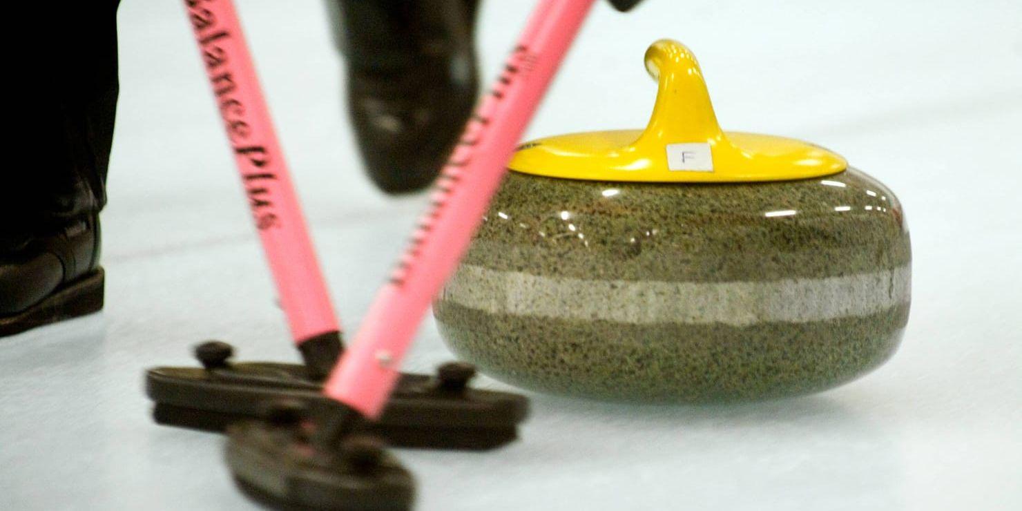 Seger för Sverige i curling-VM. Arkivbild.
