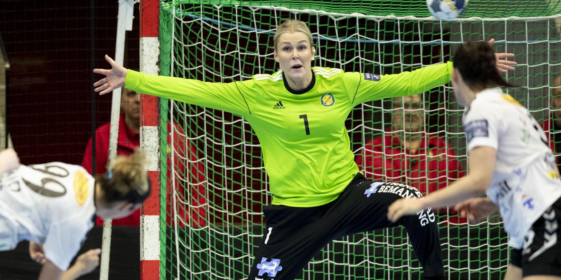 Målvakten Sofie Börjesson kom in och spelade andra halvlek.