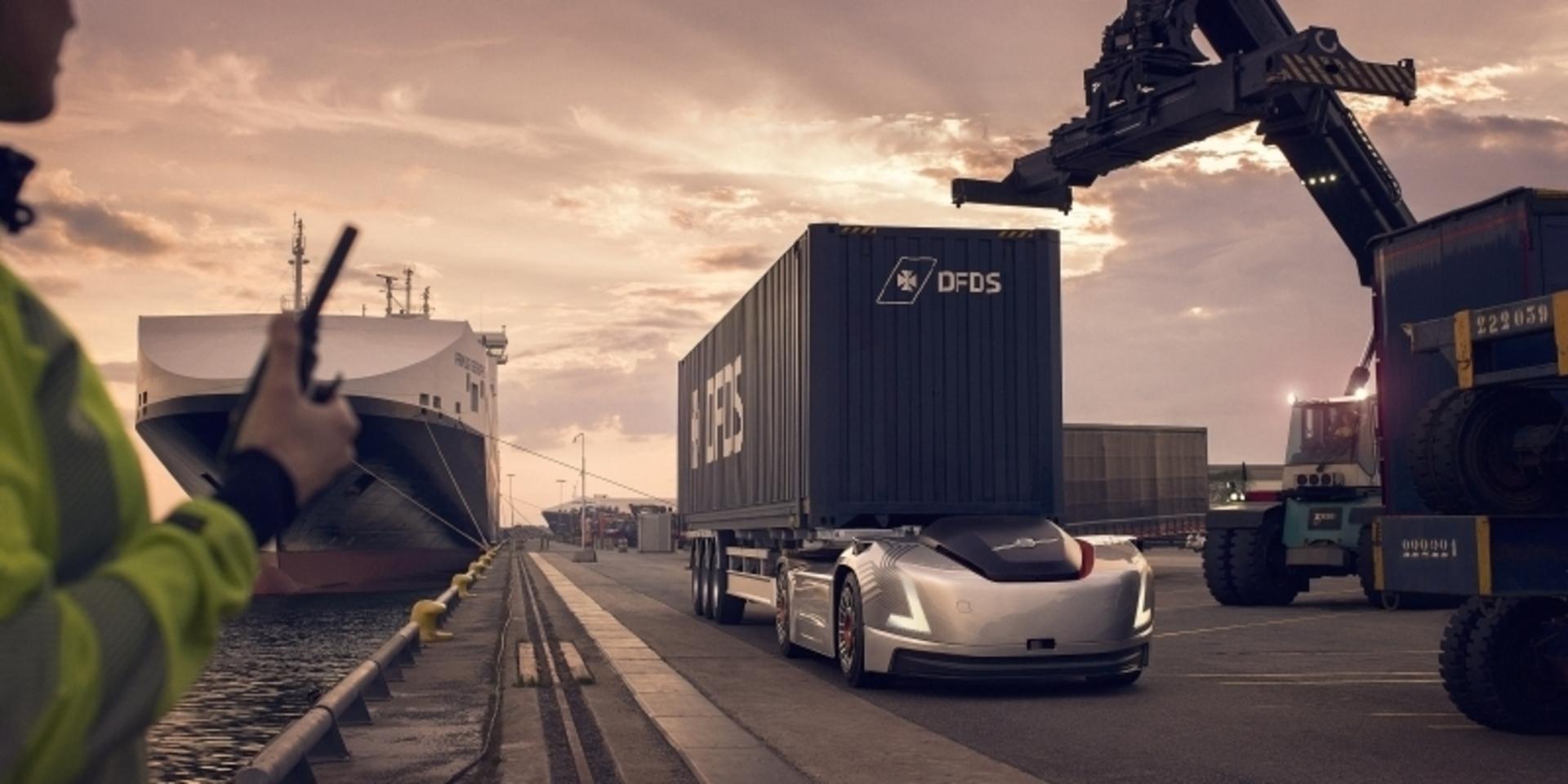 I Göteborgs hamn pågår nu ett försök med den självkörande lastbilen Vera.