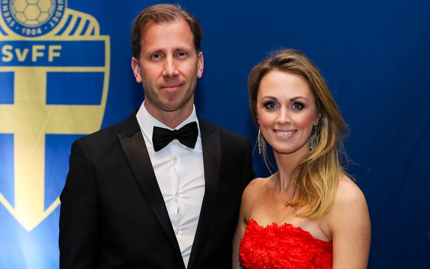 Simon Bank och Karin Frick som varit de som lett sändningarna från VM-kvalet.