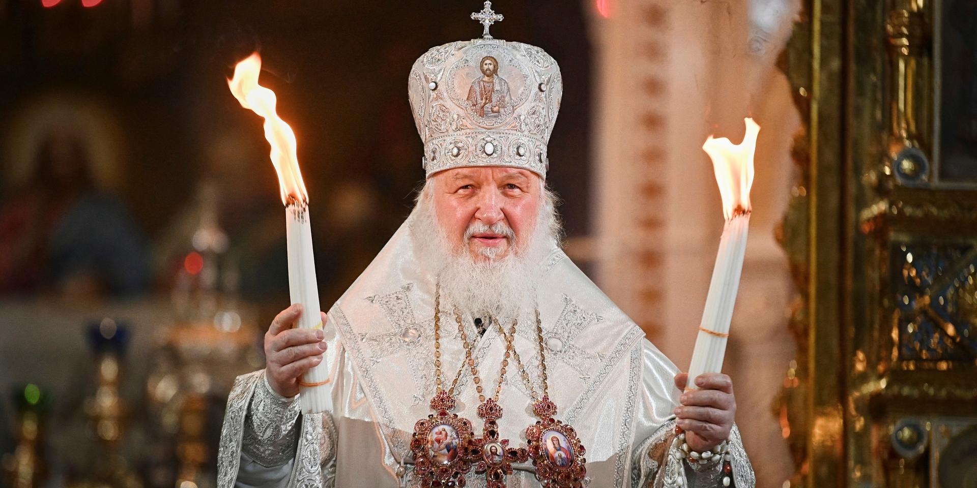 Patriarken Kirill. Bild från i påskas.