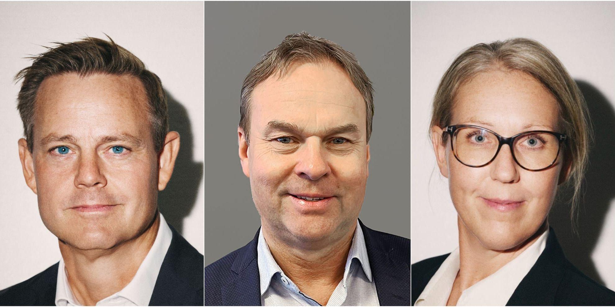 Bildkollage på Robert Boije, Stefan Andersson och Karin Stenmar på SBAB.