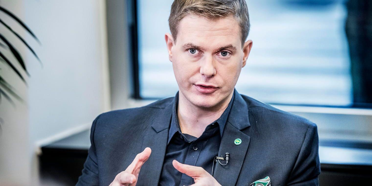 Miljöpartiets språkrör Gustav Fridolin. Arkivbild.