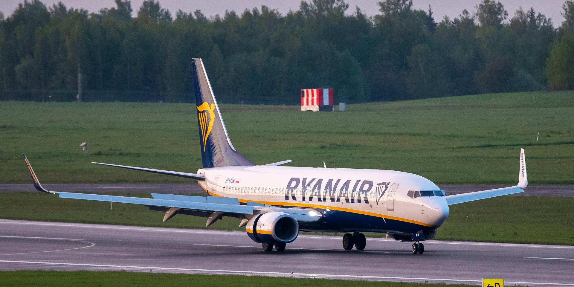 Det Ryanair-plan som omdirigerades till Minsk i maj i fjol. Arkivbild.