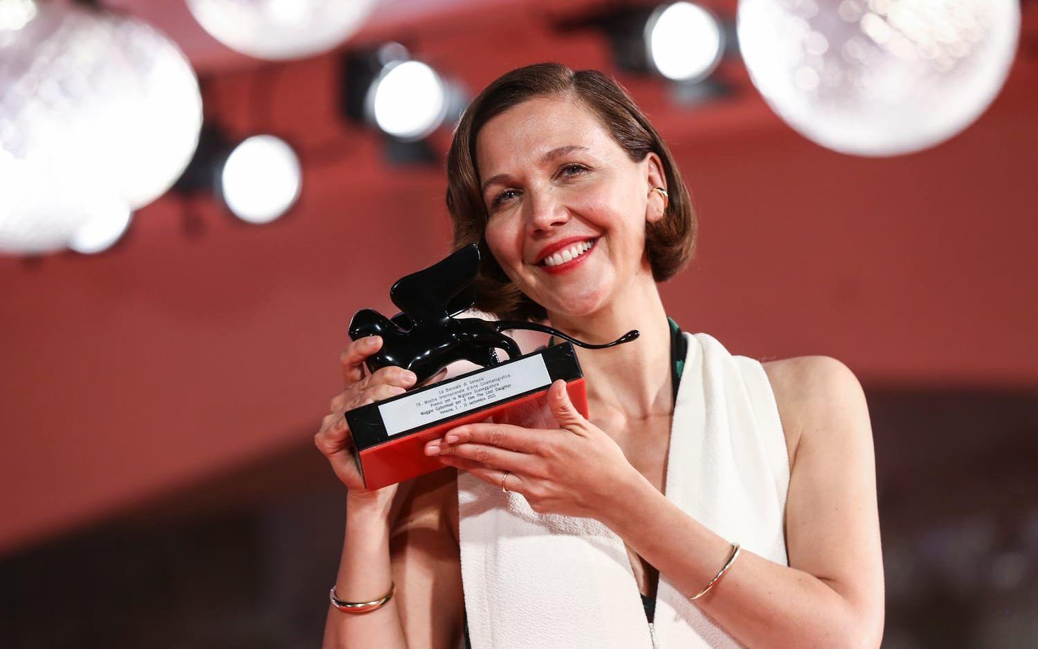 Maggie Gyllenhaal fick pris för bästa manus för filmen "The lost daughter" i Venedig 2021. Arkivbild.