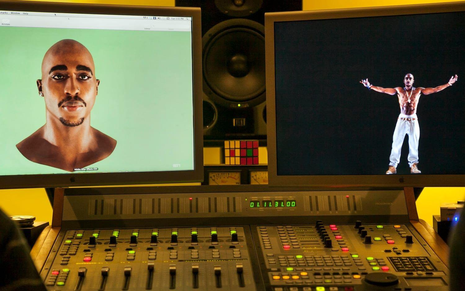 Ett hologram av rapparen Tupac Shakur skapades för att uppträda redan 2012. Arkivbild.