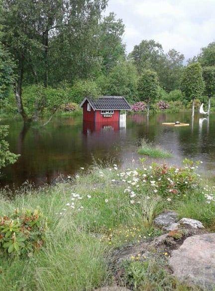 Översvämningar rapporterades på flera håll. Bild: Räddningstjänsten Lysekil.
