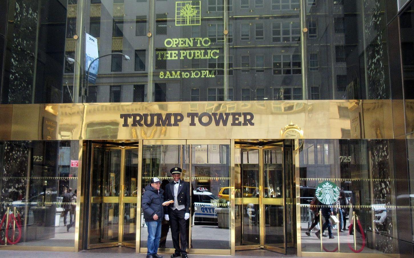 Donald Trump bor i penthouse-våningen i Trump Tower. Foto: TT