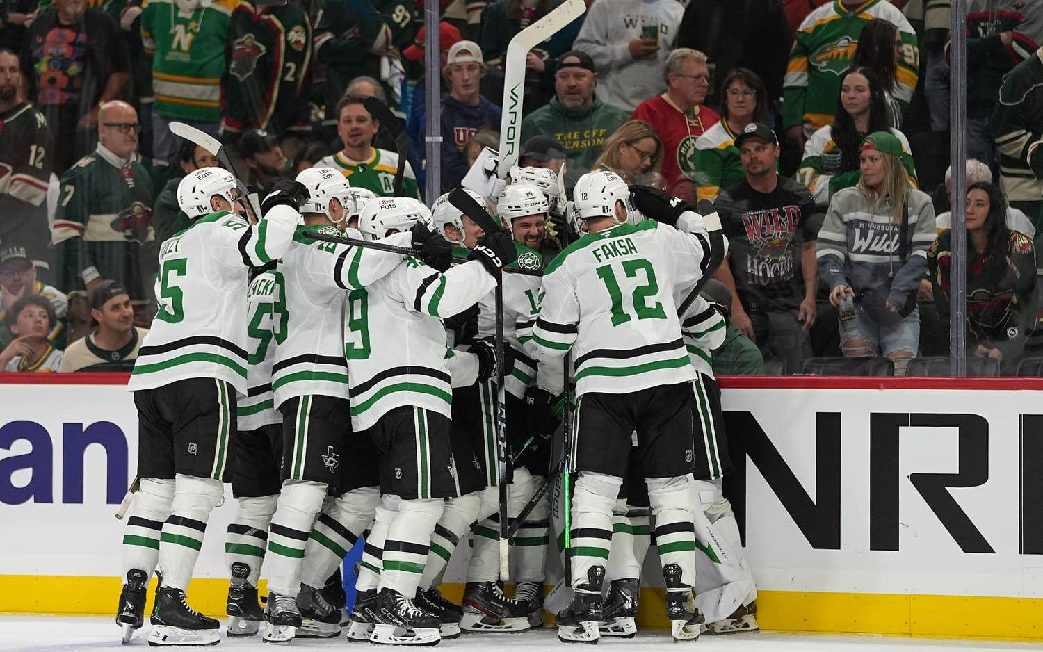 Dallas firar segern över Minnesota, efter avgörande mål i andra förlängningsperioden.