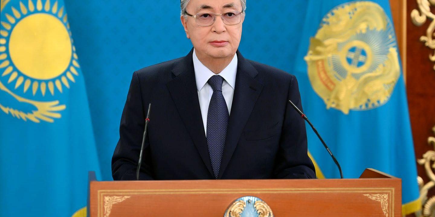 Kazakstans president Kasym-Zjomart Tokajev har anklagat 'terrorister' för att ligga bakom förra veckans oroligheter i landet. Arkivfoto.