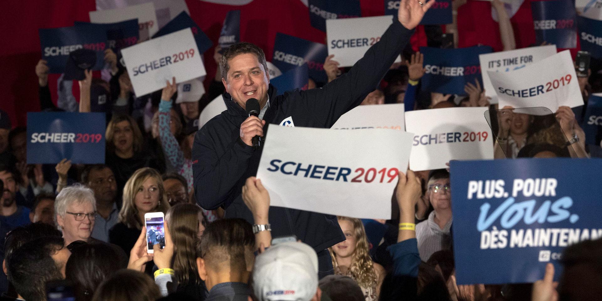 Konservativa partiets Andrew Scheer är nära valvinst.